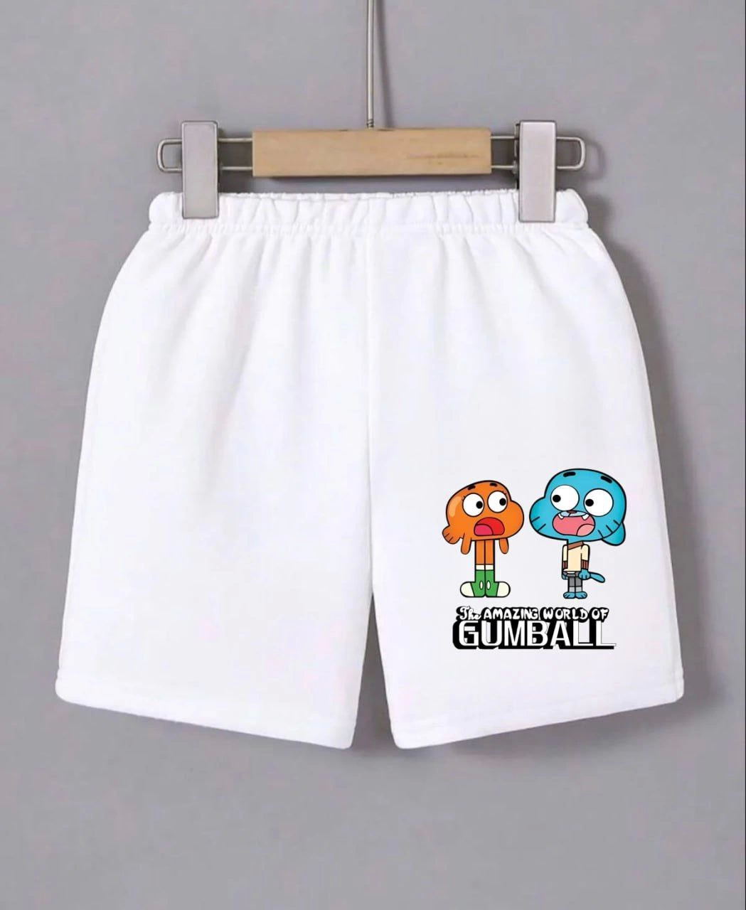 Venlora Kadın Beli Lastikli Baskılı Mini Şort - Beyaz