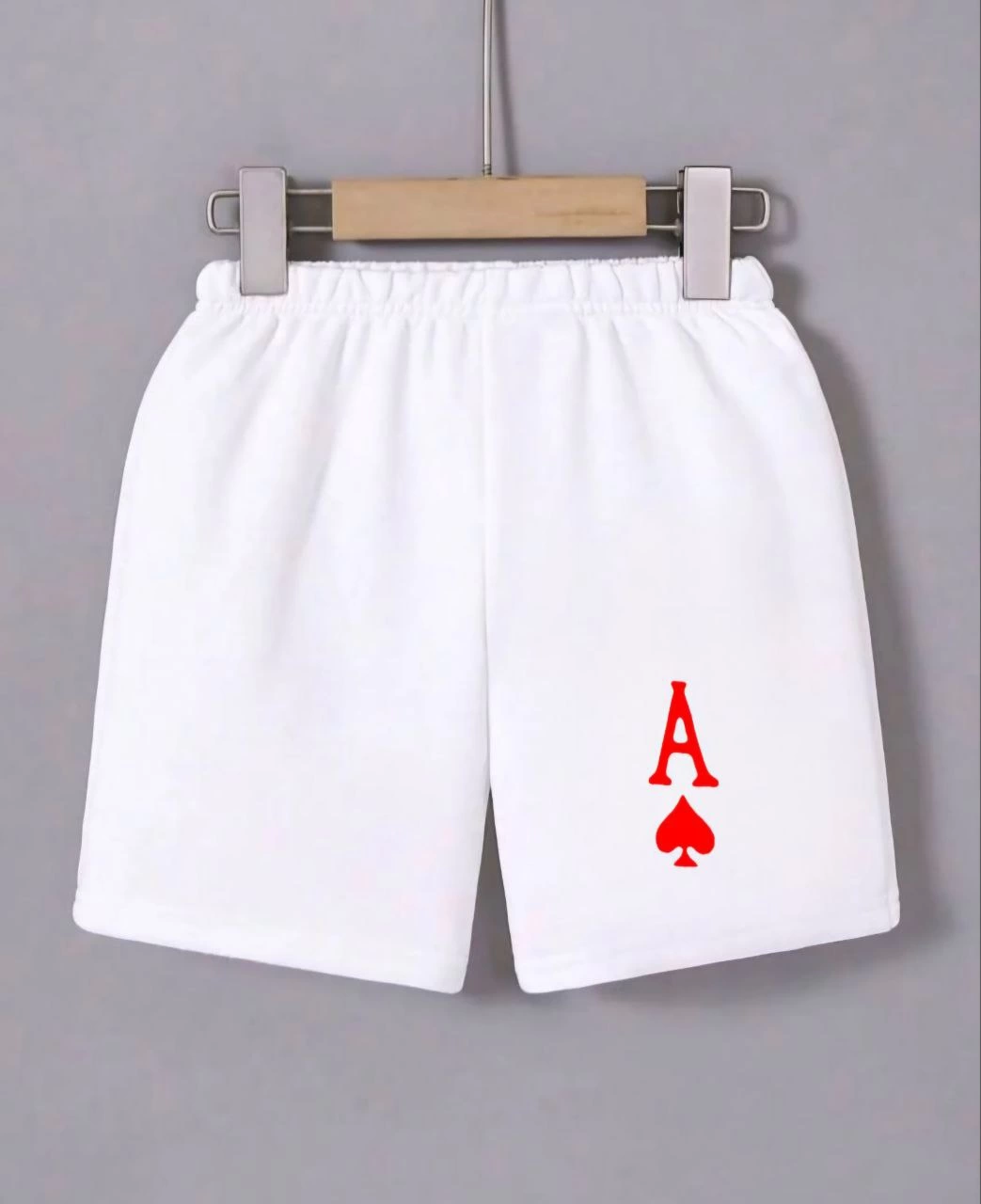 Venlora Kadın Beli Lastikli Baskılı Mini Şort - Beyaz