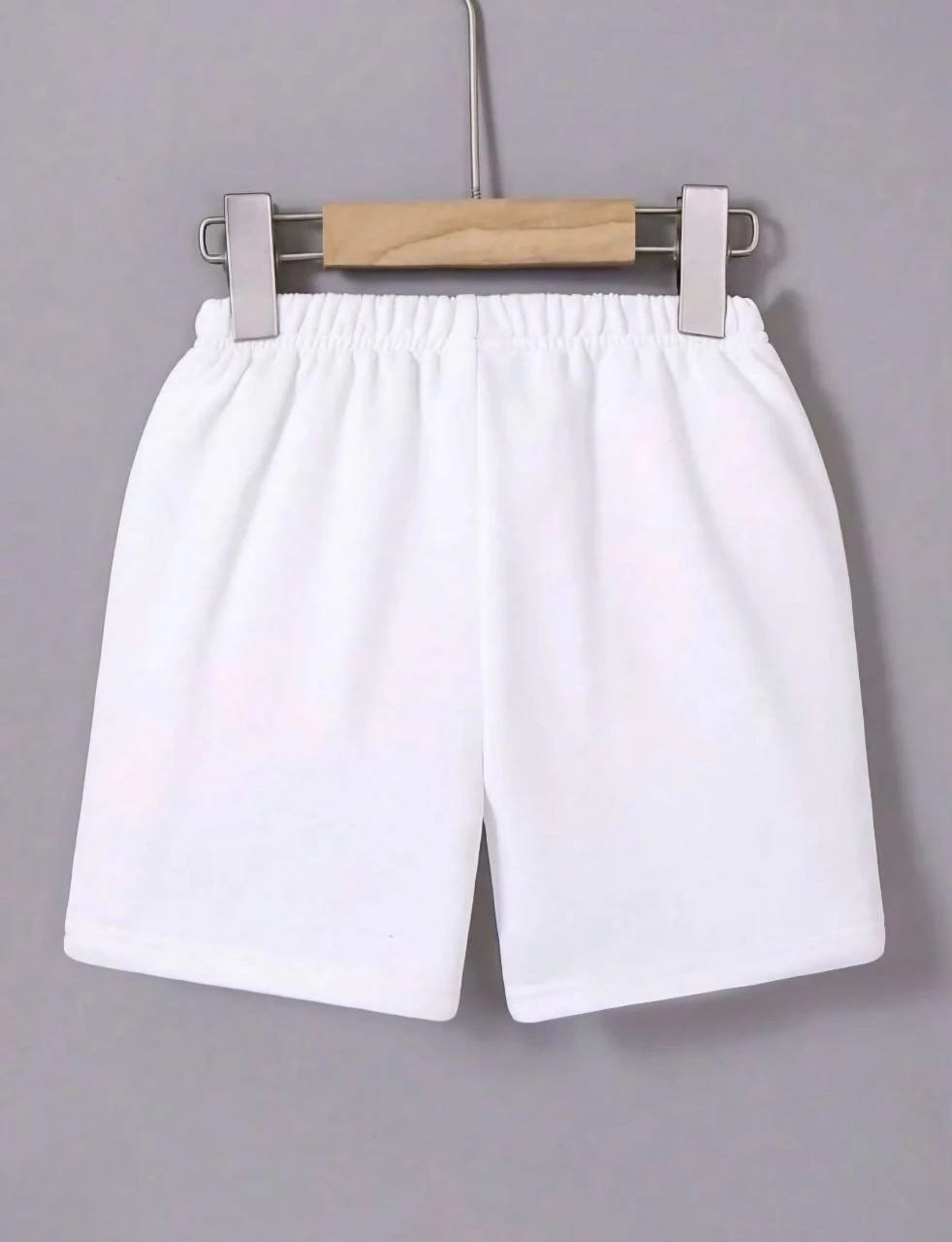 Venlora Kadın Beli Lastikli Mini Düz Şort - Beyaz