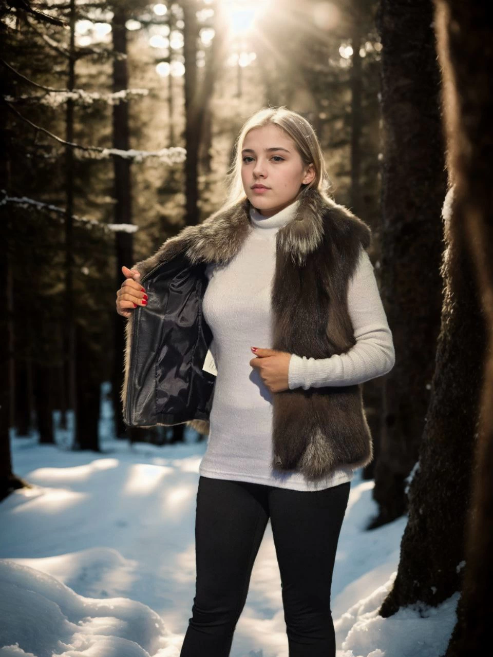 Venlora Kadın Kolsuz Fermuarlı Yelek - Kahve