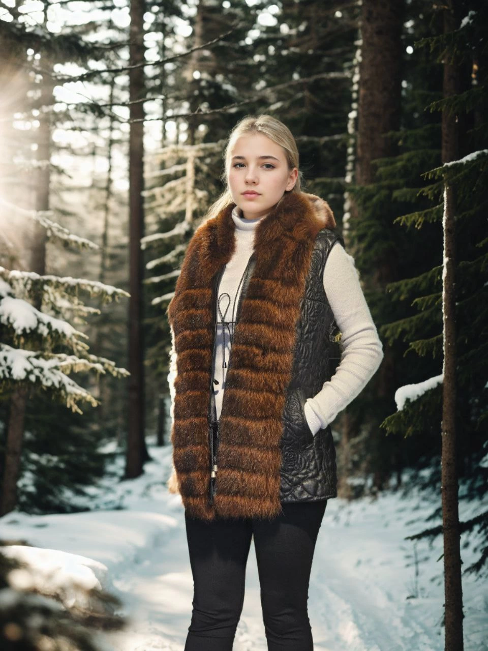 Venlora Kadın Kolsuz Fermuarlı Yelek - Siyah