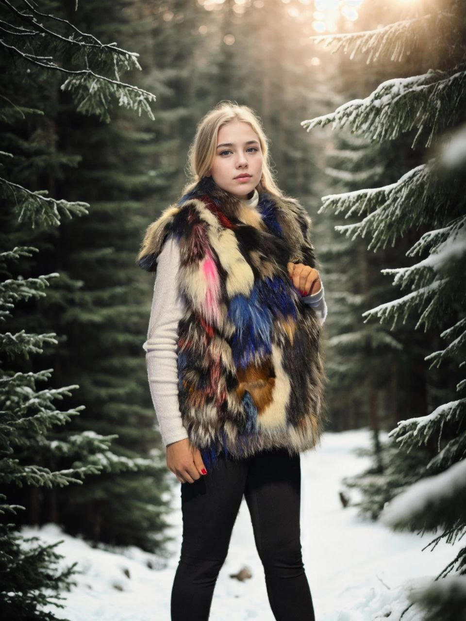 Venlora Kadın Kolsuz Hakiki Deri Ceket - Siyah