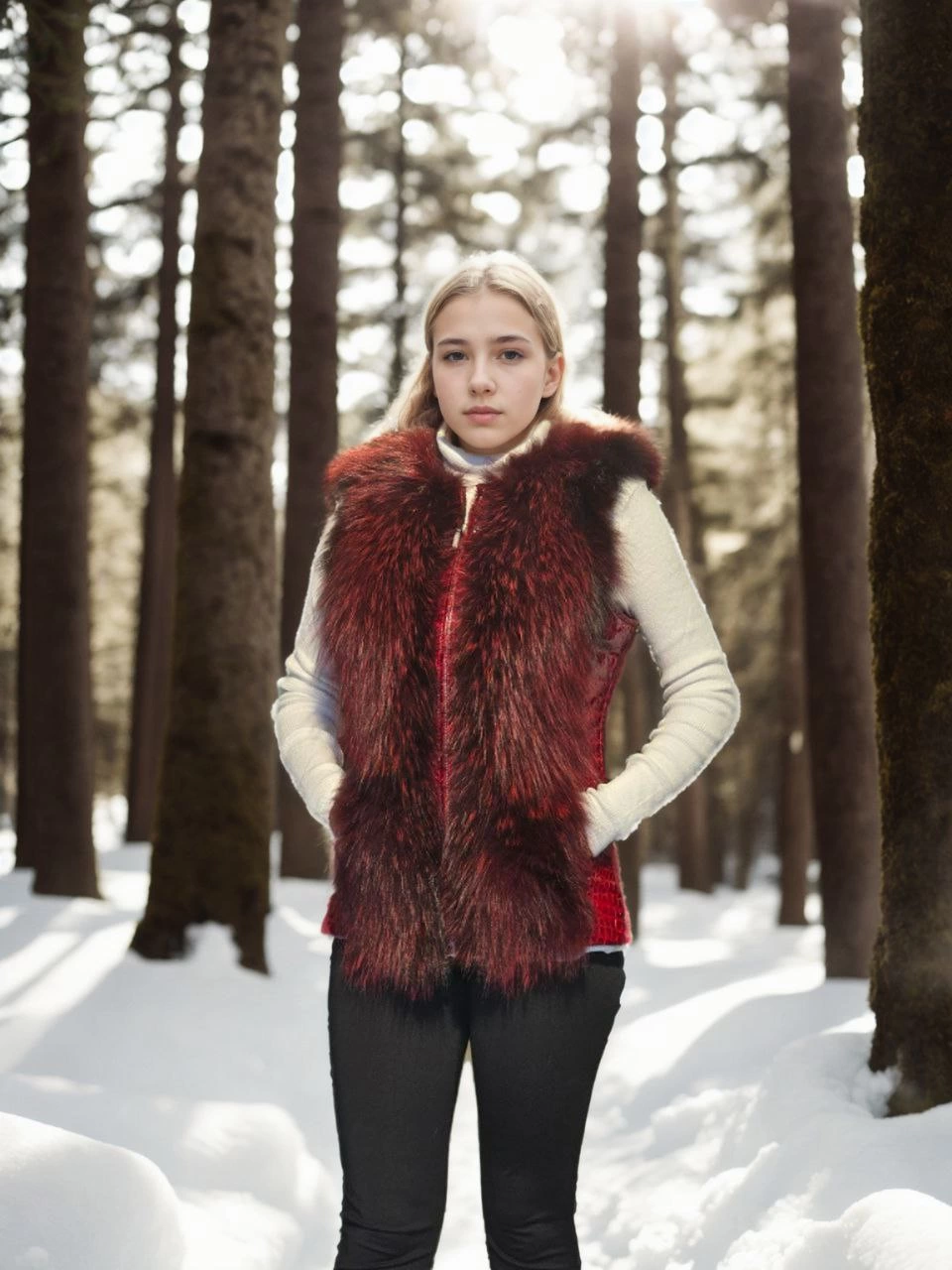 Venlora Kadın Kolsuz Hakiki Yelek - Fuşya