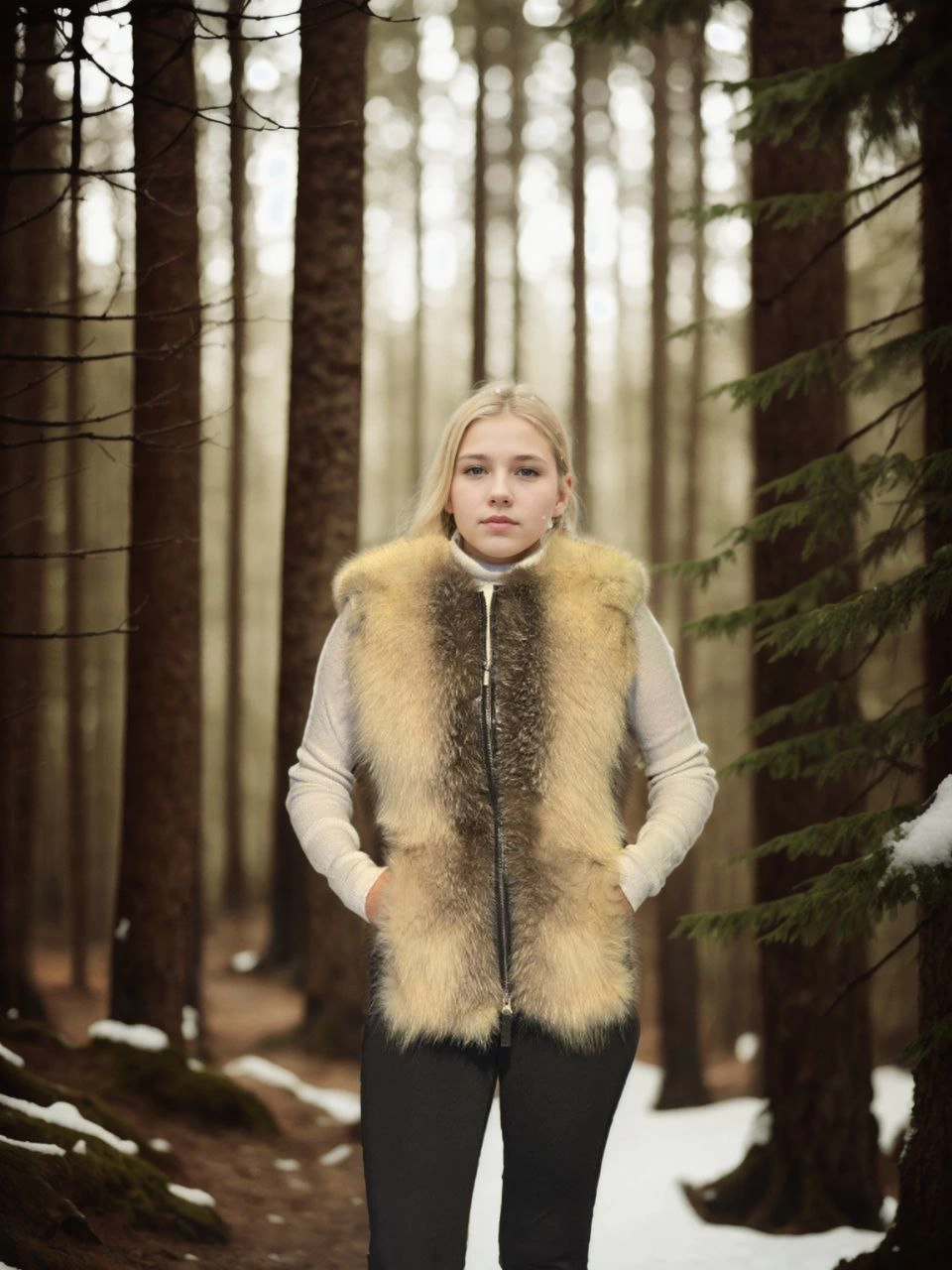 Venlora Kadın Kolsuz Hakiki Yelek - Fuşya