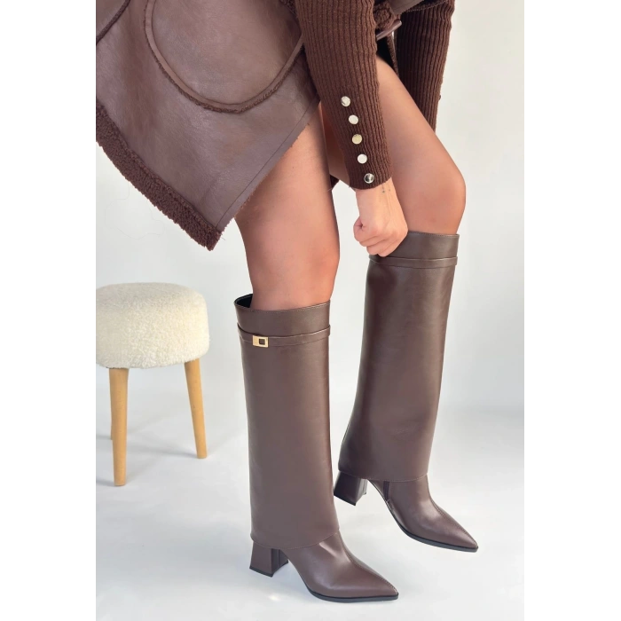 🅥🅔🅝🅛🅞🅡🅐™Gaiter Style Kahverengi Çizme