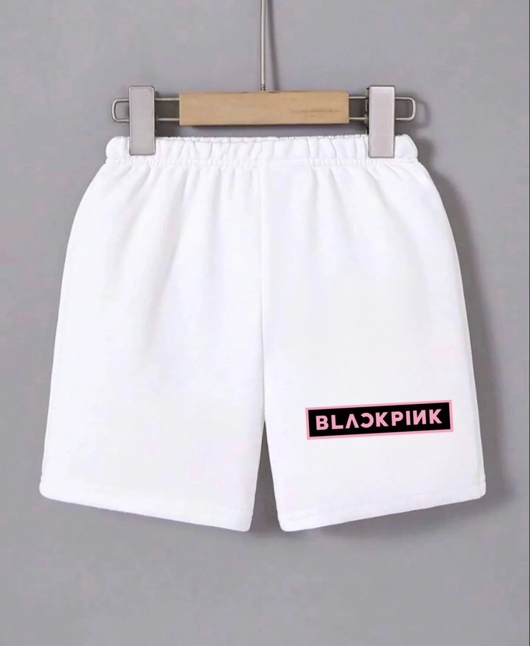 Venlora Kadın Beli Lastikli Baskılı Mini Şort - Beyaz