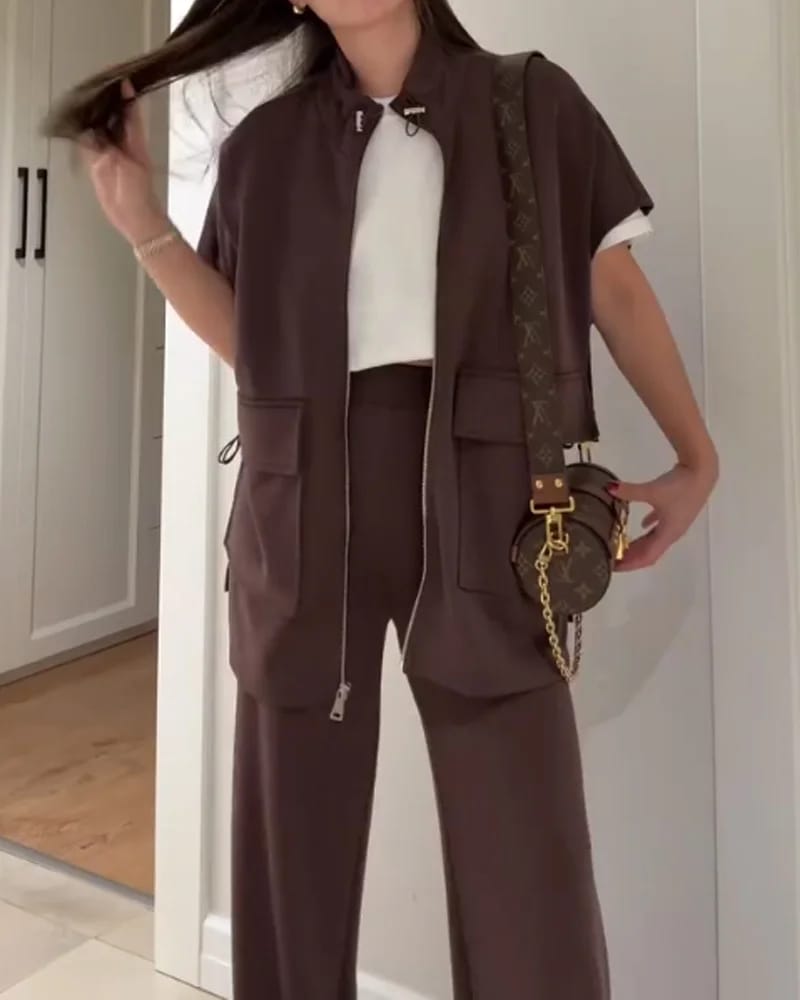 🅥🅔🅝🅛🅞🅡🅐™ Kruvaze Fermuarlı İkili Takım