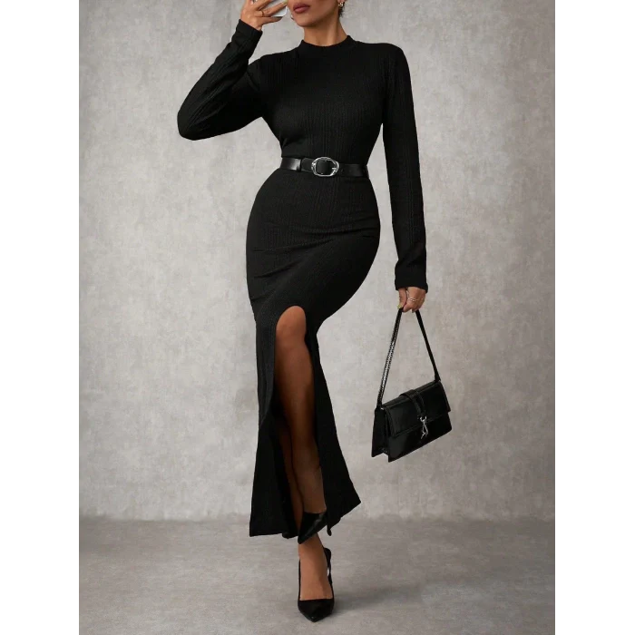 🅥🅔🅝🅛🅞🅡🅐™ Diva Stealth Yırtmaçlı Elbise