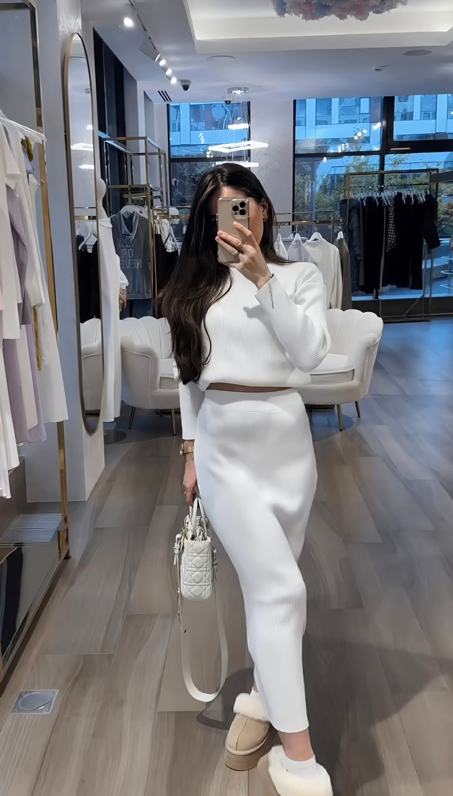 Venlora Kış Beyazı Minimalist Set