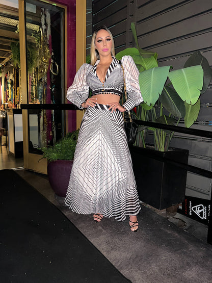 Venlora Mirage Striped Co-ord Set