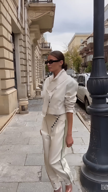 🅥🅔🅝🅛🅞🅡🅐™ Yapısal Siyah&Beyaz Ceket Pantolon