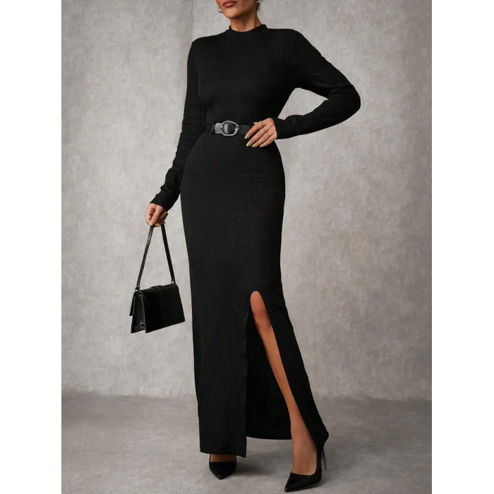 🅥🅔🅝🅛🅞🅡🅐™ Diva Stealth Yırtmaçlı Elbise