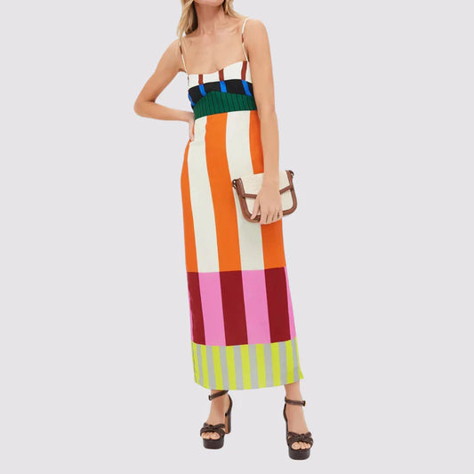 🅥🅔🅝🅛🅞🅡🅐™ Color-Block Art Elbise